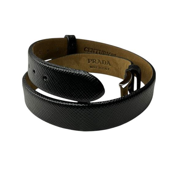 967. Prada black Leather Bracelet - Picture 2 of 3